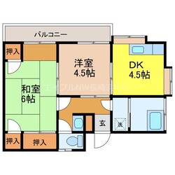 諏訪神社駅 徒歩8分 2階の物件間取画像